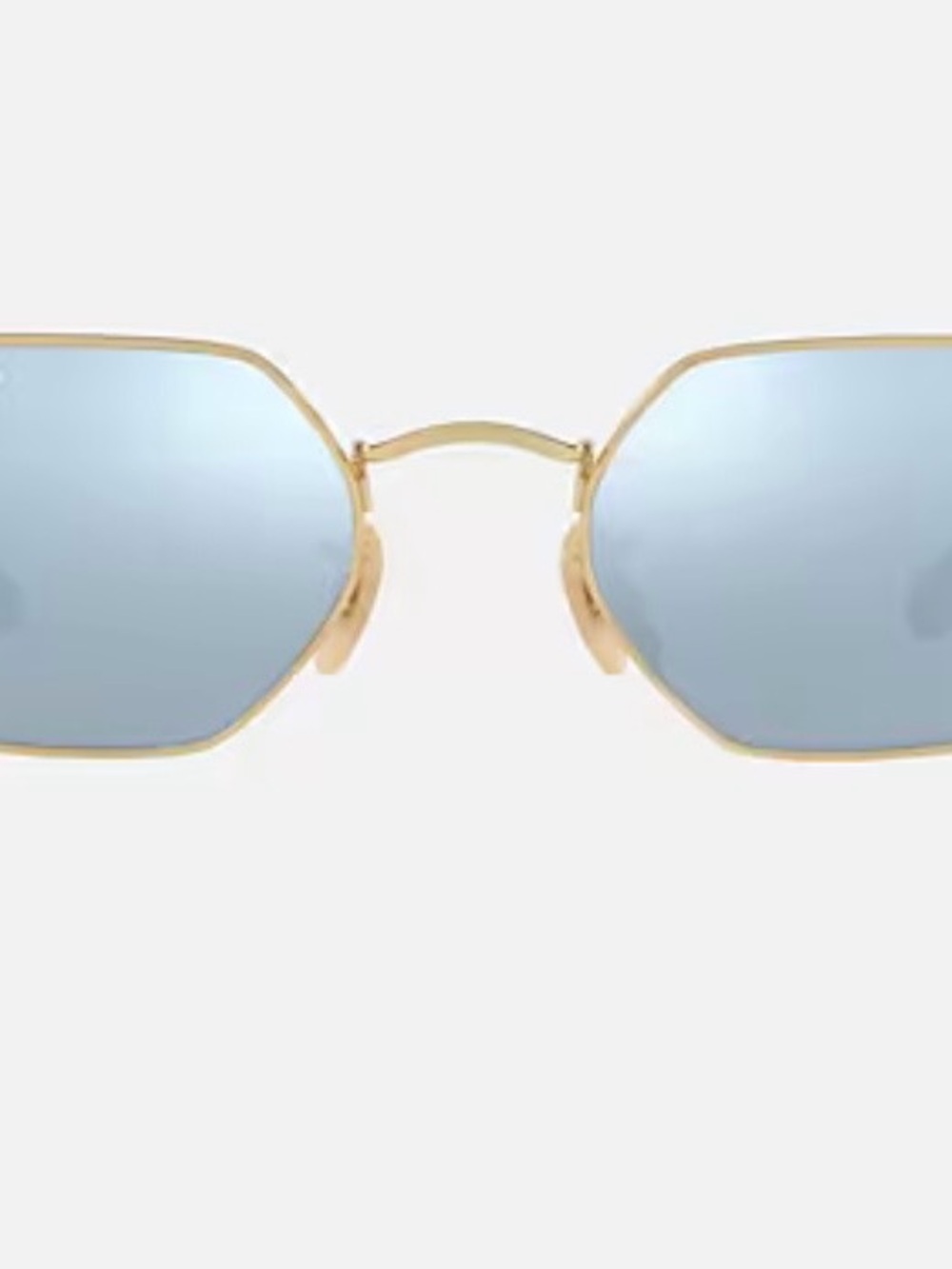 Ray-Ban Flash Octagon Classic Sunglasses Mirrored Arista Gold Frame RB3556 NWOT - Picture 3 of 12